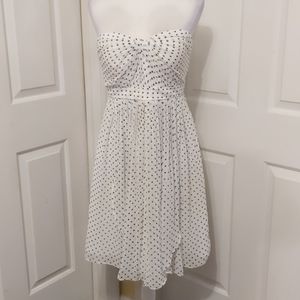 ECU Jenny Yoo polka dot strapless dress size 10
